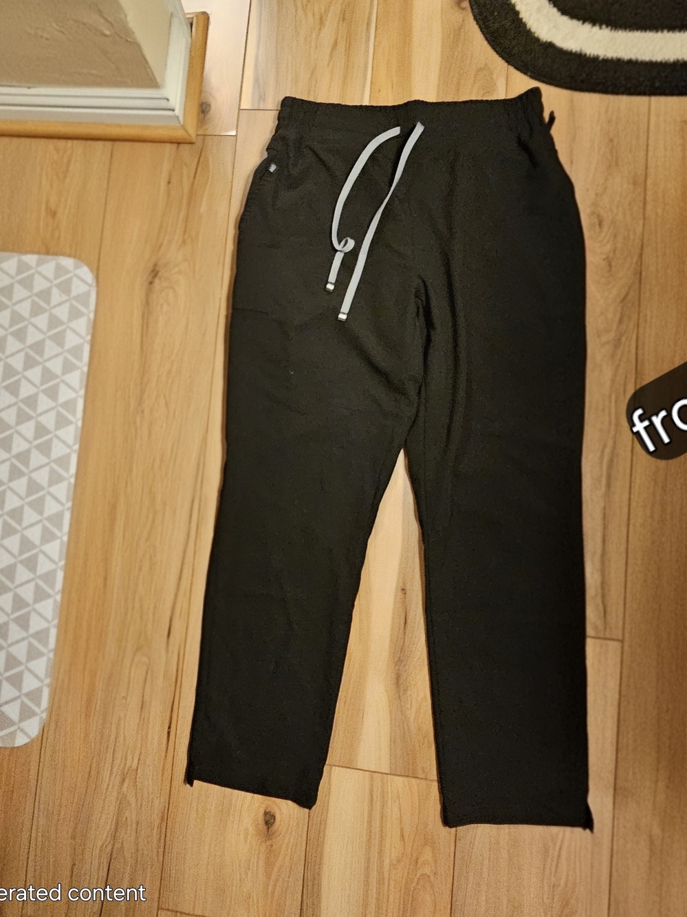 Women's Black Drawstring Medgear scrub medical pants. size Large